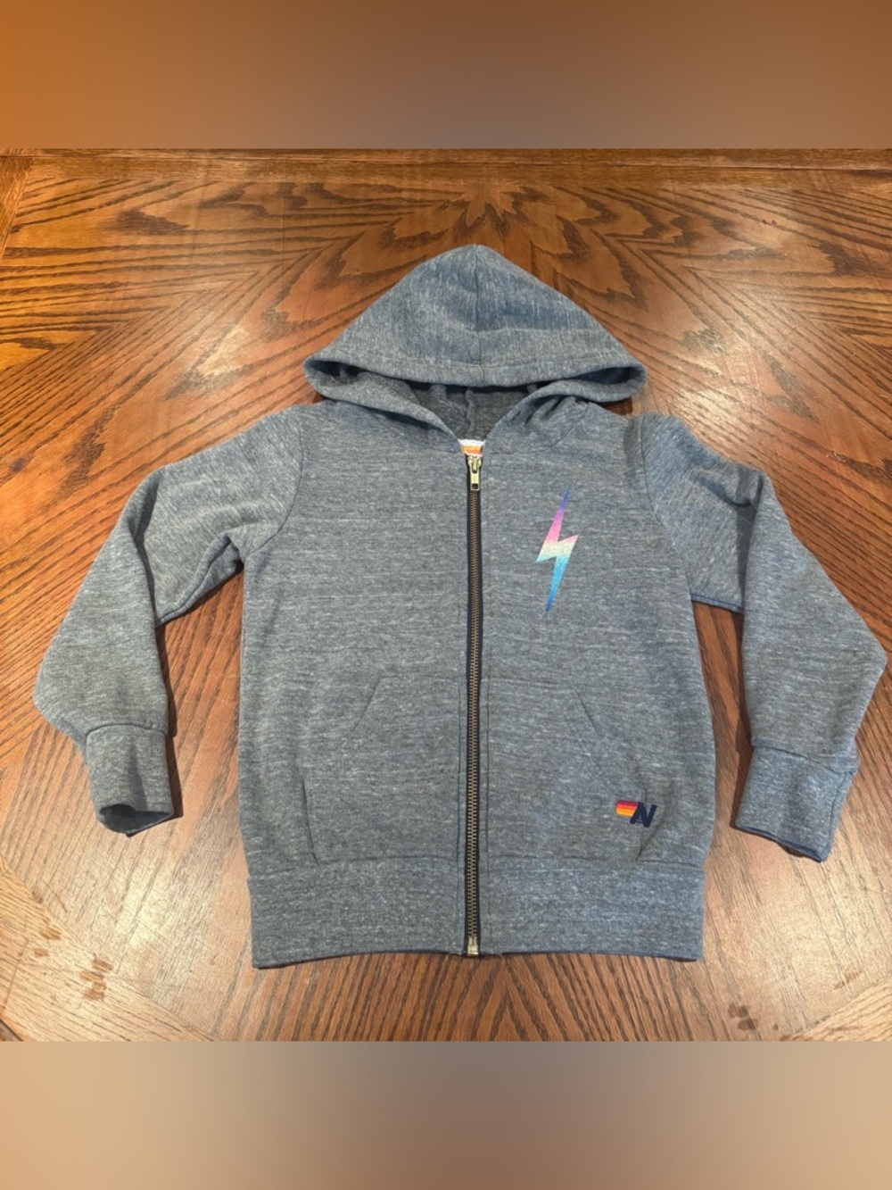 Aviator Nation KIDS BOLT PRINT ZIP HOODIE